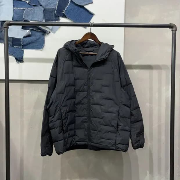 (110) 유니클로 캐주얼 웜 패디드 후드 경량패딩 자켓