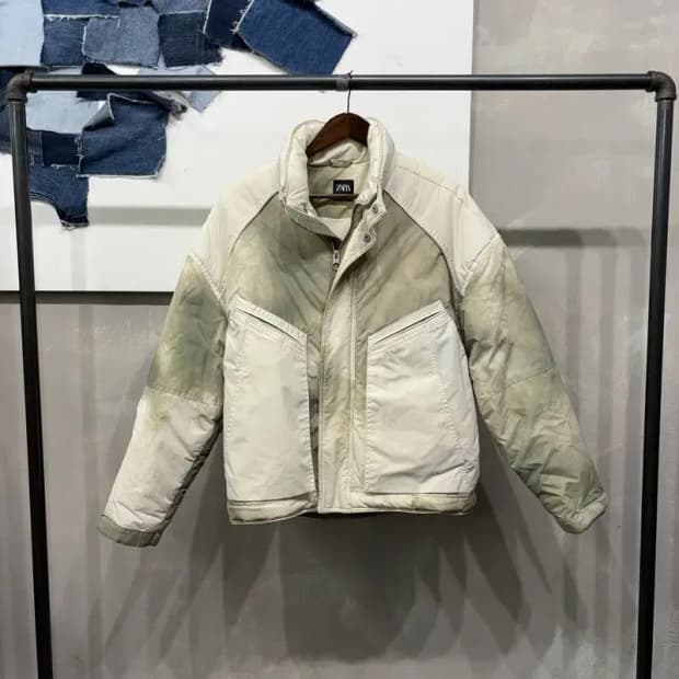 (95) 자라 ZARA 캐주얼 타이다이 패딩 점퍼