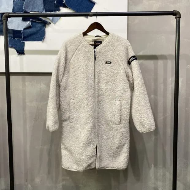 (90) 내셔널지오그래픽 캐주얼 카라리스 후리스 롱 자켓