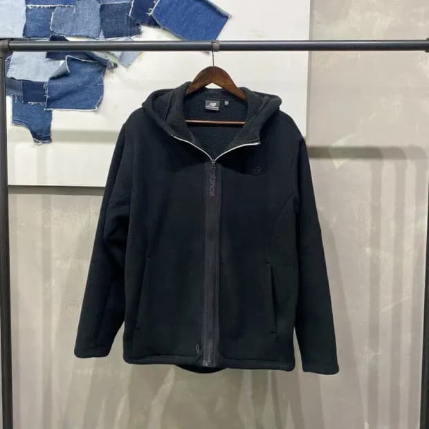 (105) 뉴발란스 캐주얼 기모 후리스 플리츠 후드집업 자켓