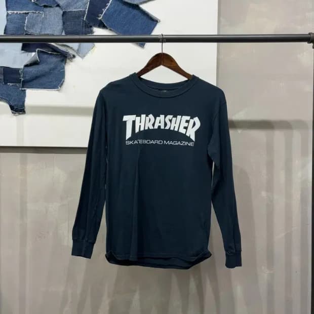 (90) 트래셔 여성 스트릿 프린팅 롱슬리브 긴팔 티