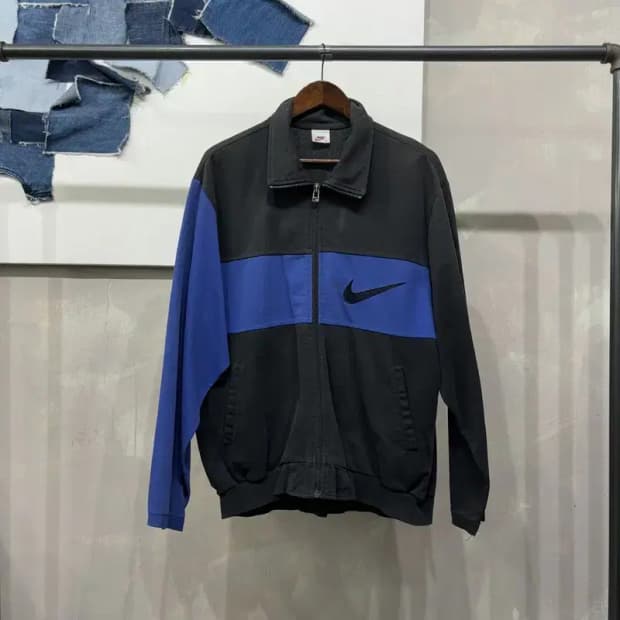 (105) 나이키 올드스쿨 스트릿 스우시 저지 집업 자켓