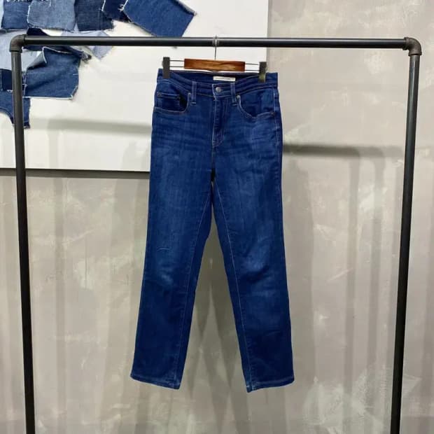 (27인치) 리바이스 724 여성 블랭크탭 스판 진청바지 데님팬츠