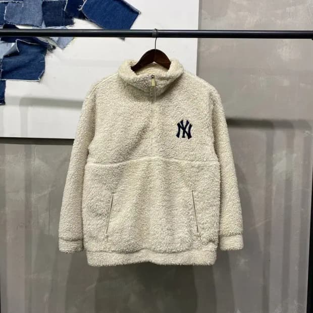 (95) MLB 뉴욕양키스 양털 뽀글이 후리스 반집업 맨투맨 아노락