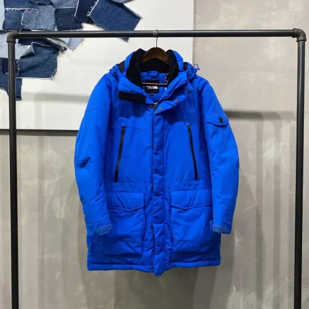 (100) 노스페이스 등산 아웃도어 구스다운 하프패딩