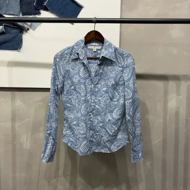(90) 타미힐피거 여성 캐주얼 페이즐리 셔츠 남방