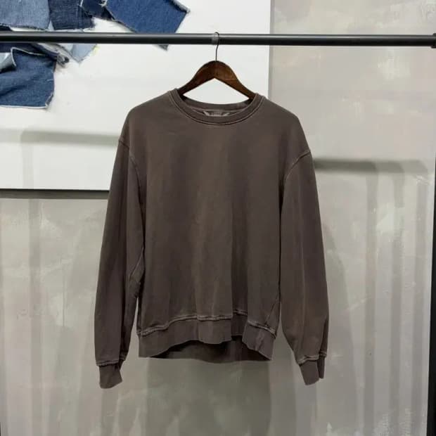 (100) 일꼬르소 캐주얼 브라운 무지 맨투맨 긴팔 티