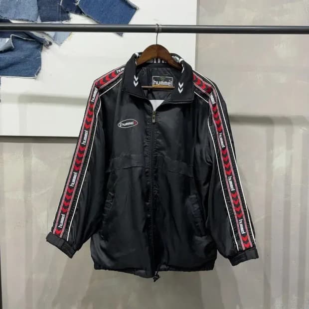 (105) 험멜 올드스쿨 빈티지 사이드라인 바람막이 자켓