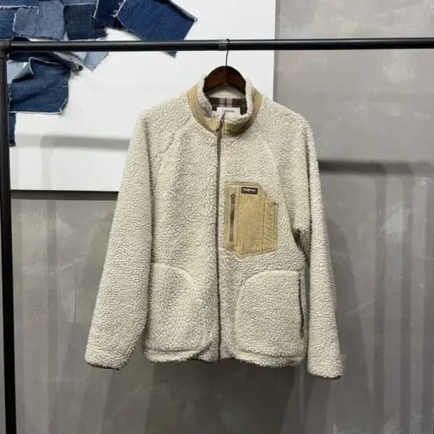 (100) 후아유 캐주얼 스트릿 양털 뽀글이 후리스 플리츠 자켓