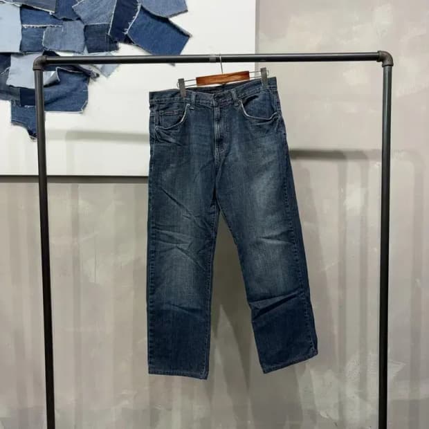 (33인치) 캘빈클라인 CK 스트릿 워싱 진청바지 데님팬츠