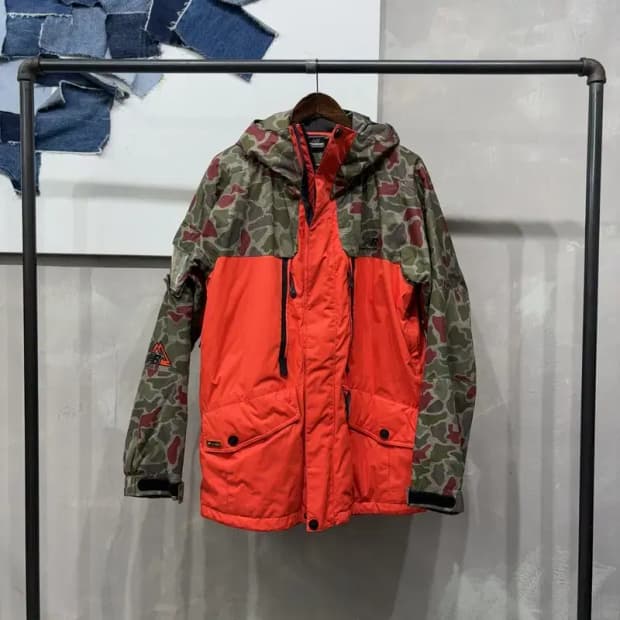 (100) 뉴발란스 스트릿 카모 배색 패디드 바람막이 하프 야상 자켓