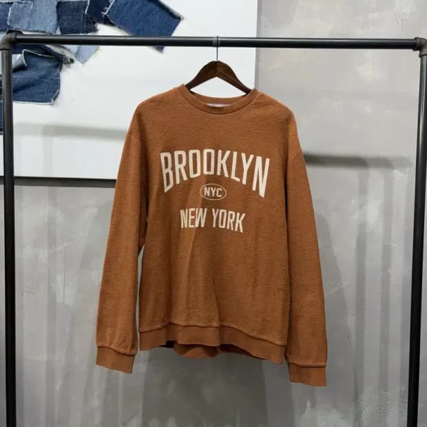 (105) 에잇세컨즈 캐주얼 프린팅 테리 맨투맨 긴팔 티