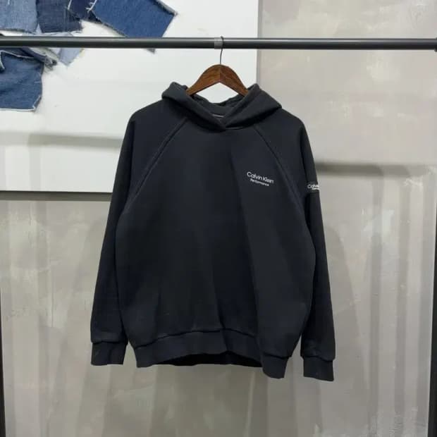 (100) 캘빈클라인 CK 캐주얼 프린팅 기모 후드티