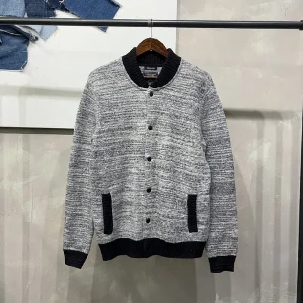 (95) 아메리칸이글 캐주얼 니트 블루종 바시티 자켓