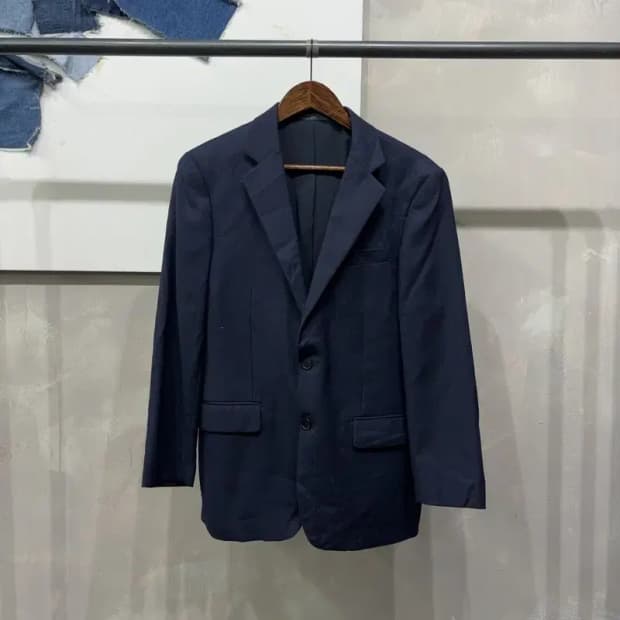 (95) 앤드지 캐주얼 클래식 네이비 울 블레이저 정장자켓