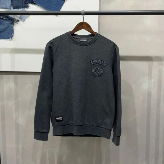 (95) 버커루 캐주얼 패치 자수 기모 맨투맨 긴팔 티