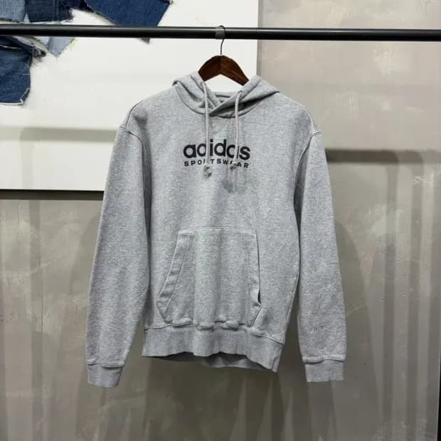 (90) 아디다스 캐주얼 스포츠 프린팅 기모 후드티