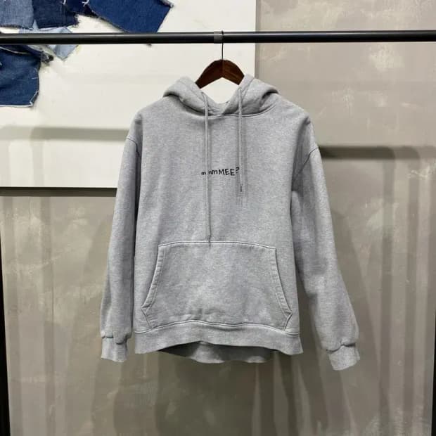 (100) 꼼파뇨 캐주얼 스트릭 자수 기모 후드티