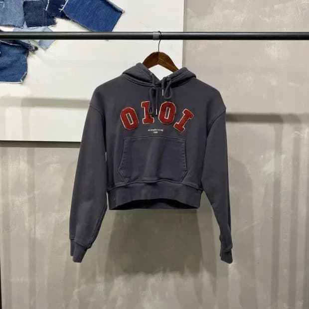 (85) 오아이오아이 여성 캐주얼 스트릿 프린팅 크롭 후드티