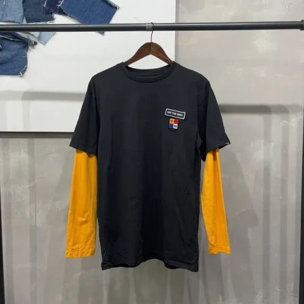 (100) 반스 캐주얼 스트릿 반팔 레이어드 롱슬리브 긴팔 티