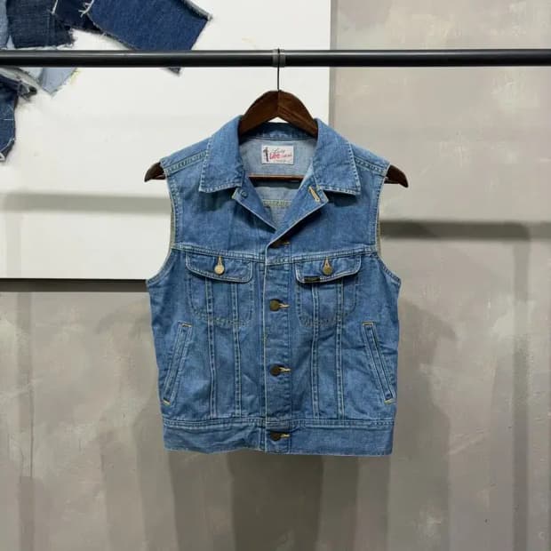 (90) 리 LEE 여성 캐주얼 데님 청조끼 베스트 자켓