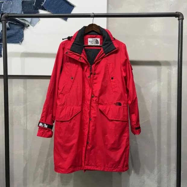 (90) 노스페이스 여성 화이트라벨 투웨이 롱 바람막이 자켓