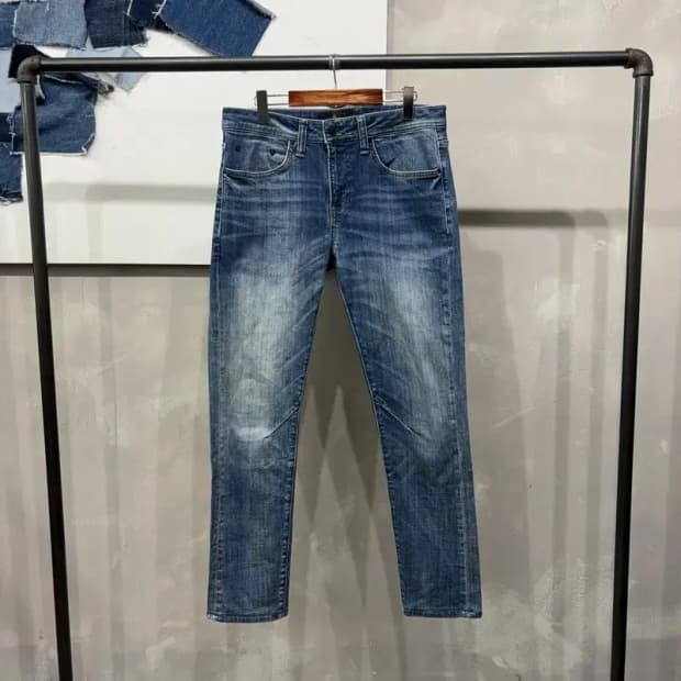 (32인치) 자라 ZARA 캐주얼 워싱 스판 진청바지 데님팬츠