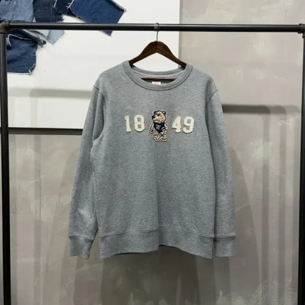 (105) 후아유 스트릿 캐주얼 1849 베어자수 기모 맨투맨 긴팔 티