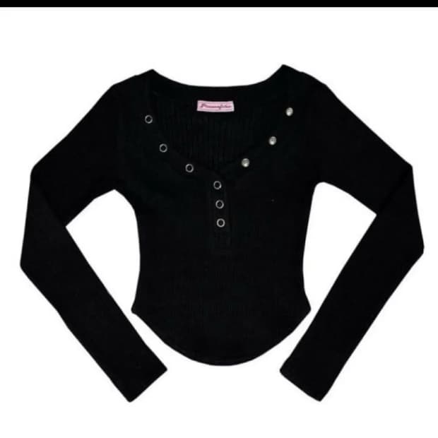 플리즈노팔로우 버니탑 블랙