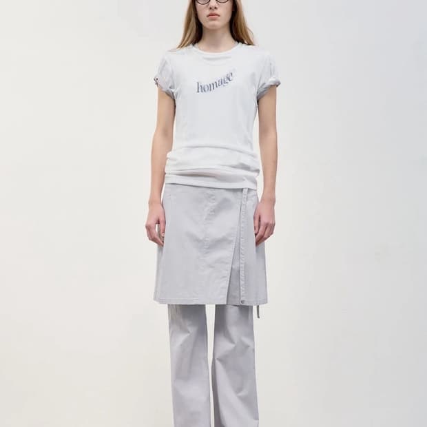 로우클래식 레이어드 랩 스커트