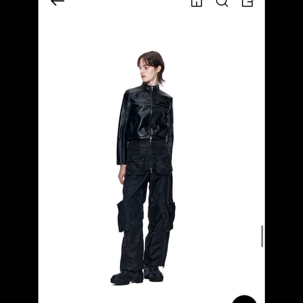 마뗑킴 OVAL LOGO RACING LEATHER JUMPER