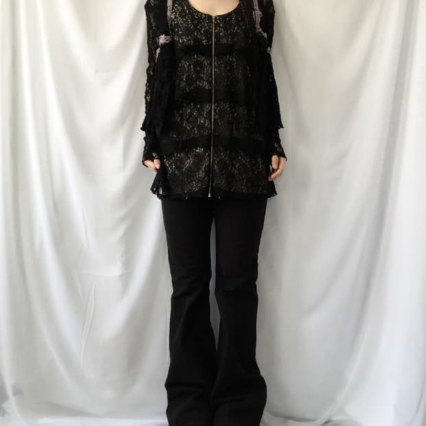 Lace layered sleeveless onepiece