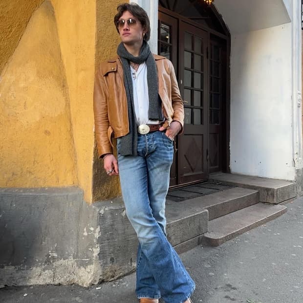 90s USA 리바이스 517 오렌지탭 미디움 워시드 데님