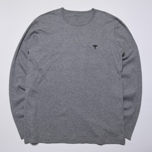 테슬라 남성 긴팔 티셔츠 회색 L