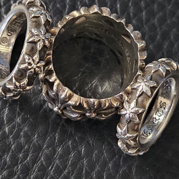 국내13호.14호 크롬하츠 스타밴드링 2개