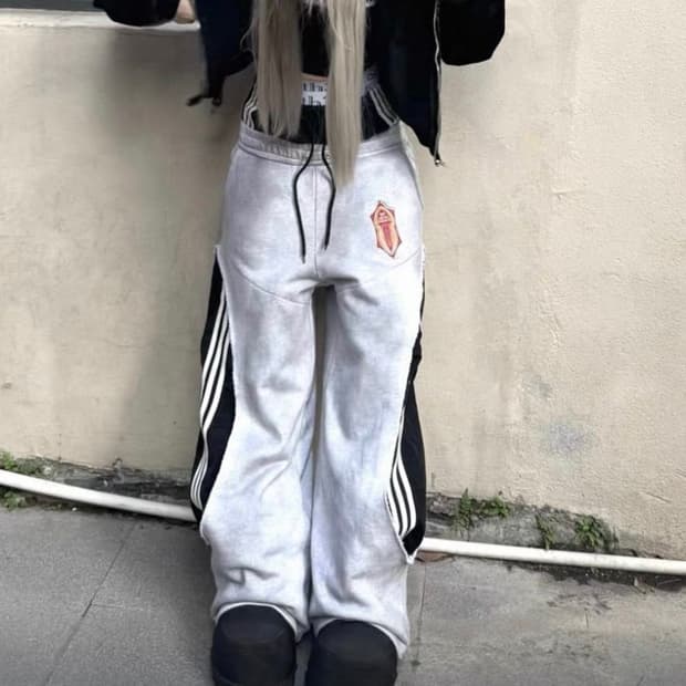 오피룸 레이어드 새깅 팬츠 