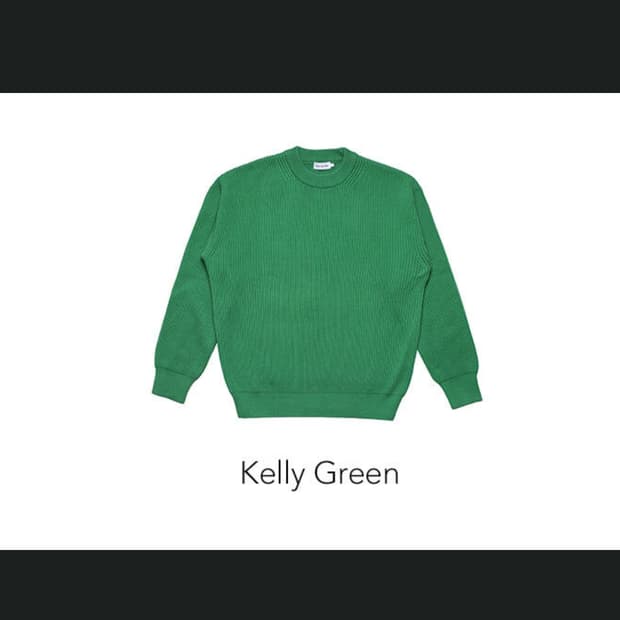 [2]스테디에브리웨오 크루넥 니트 켈리그린