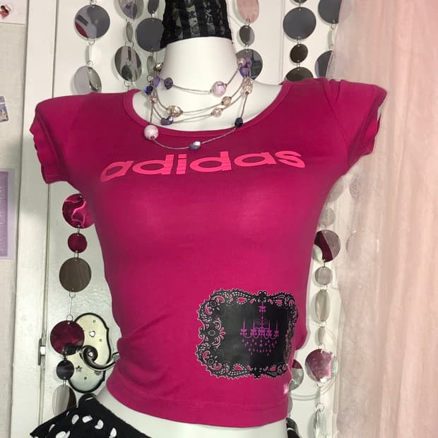 adidas pink top