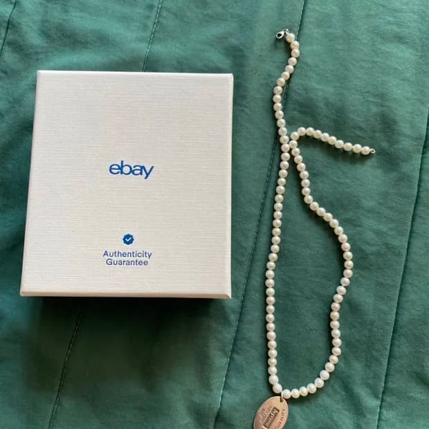 슈프림 티파니 진주 목걸이