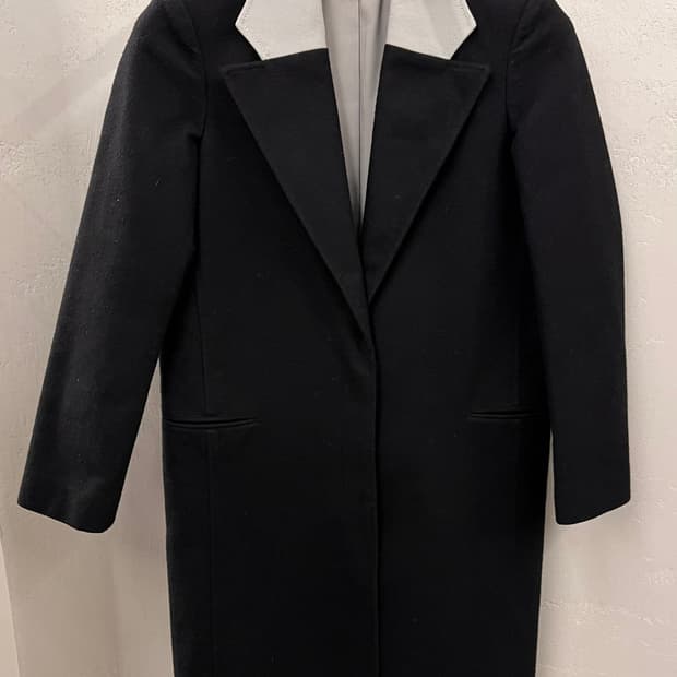 헬무트랭 Helmut Lang 카라 배색 코트 P
