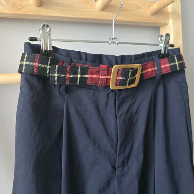 MOJO.S.PHINE 타탄 체크 벨트