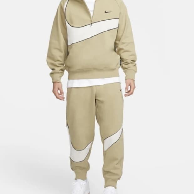 나이키 스우시 하프집업 후드 셋업 XL ,L _ 남성,실측 확인