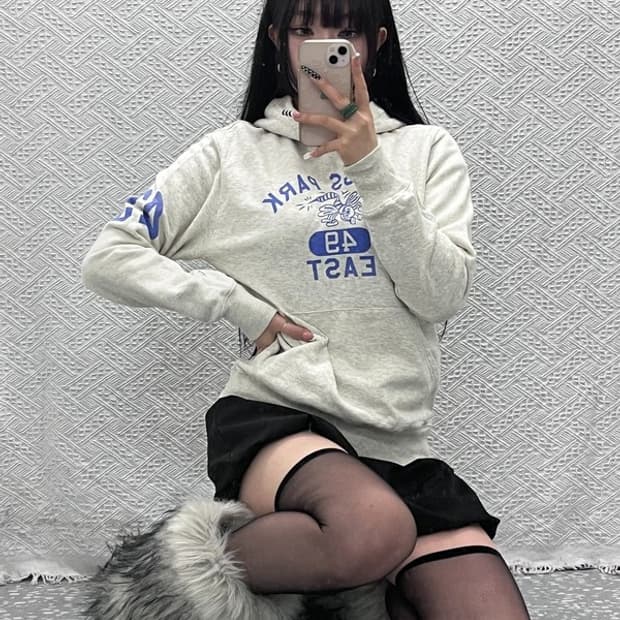 챔피온 올드스쿨 레트로 빈티지 자수패치 후드티 S C10370