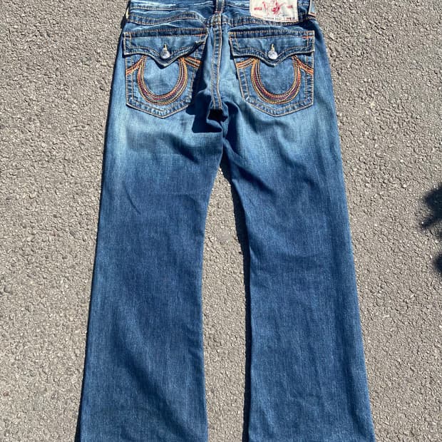 True Religion Rainbow Billy Flaired Jean