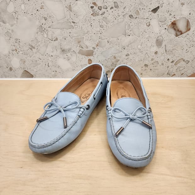 토즈 트라이빙 플랫슈즈 36 블루