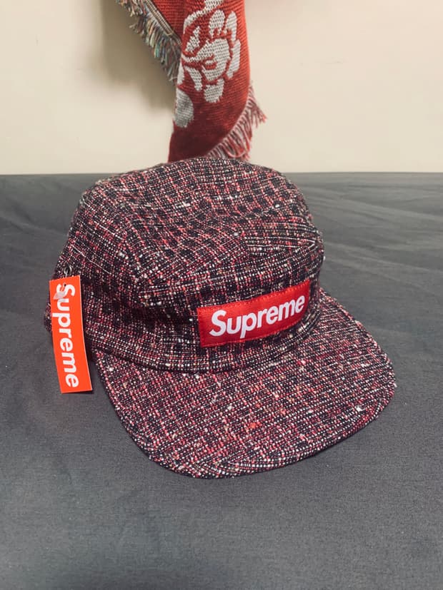 슈프림/supreme bright tweed camp 