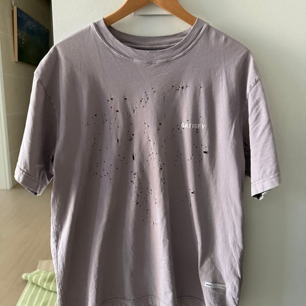 새티스파이 모스테크 티셔츠 에이즈드 퍼플세이지 L