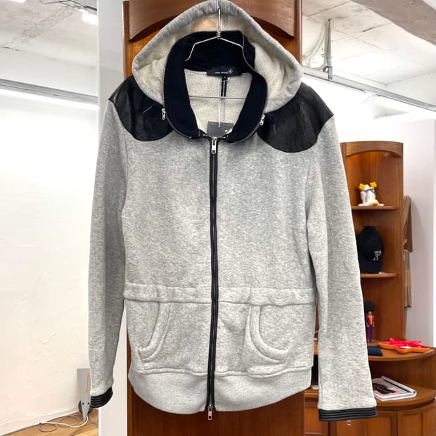 이자벨마랑 레더 패치 후드 집업