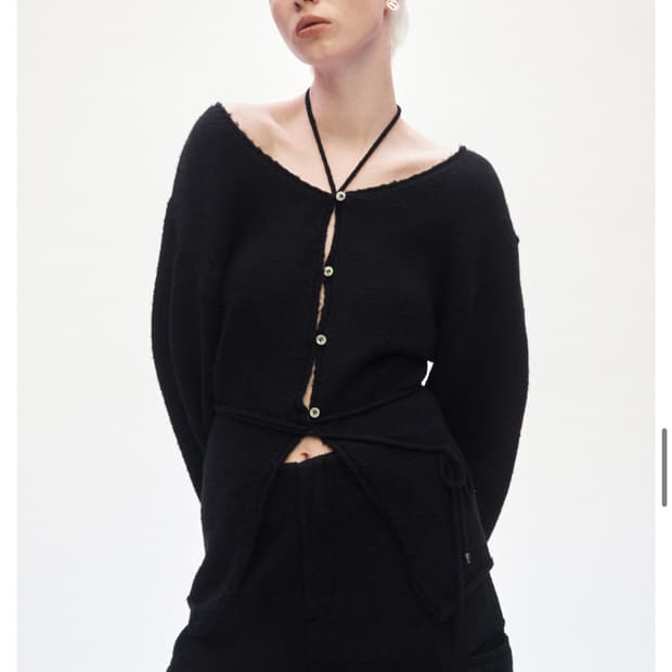 트리밍버드 2-way strap knit 니트 블랙