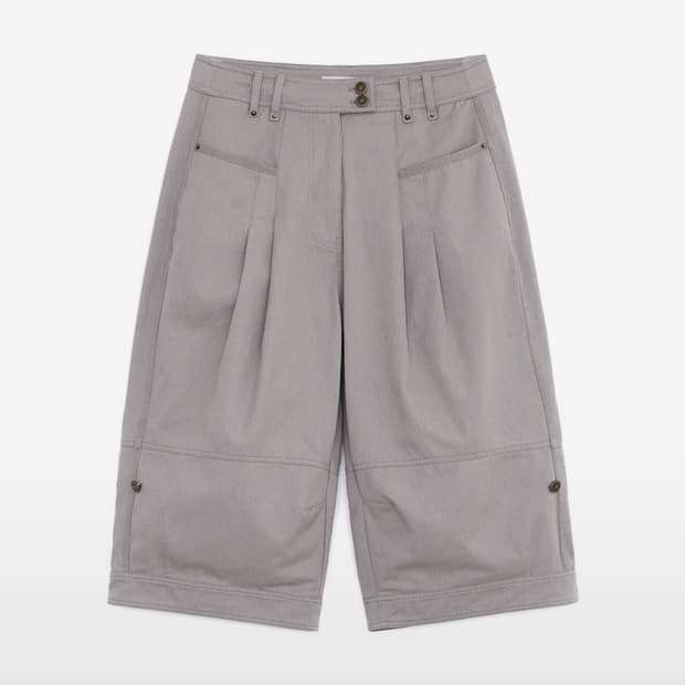 허그유어스킨 벌룬 핀턱 카프리 팬츠 M